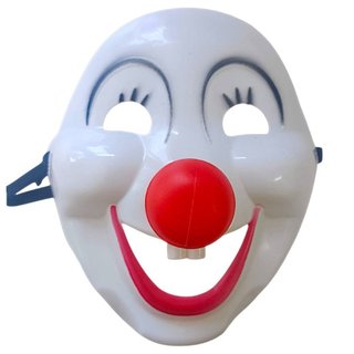 Máscara Palhaço Halloween It Nariz Vermelho Assustador Sorriso Circo