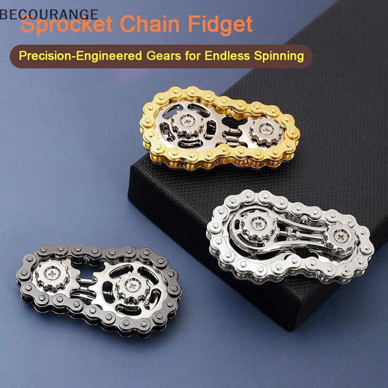 BEC Sproets Brinquedos De Corrente De Inquietação De Rolo De Mão , Engrenagem Dupla De Metal-Brinquedo De Foco De Alívio