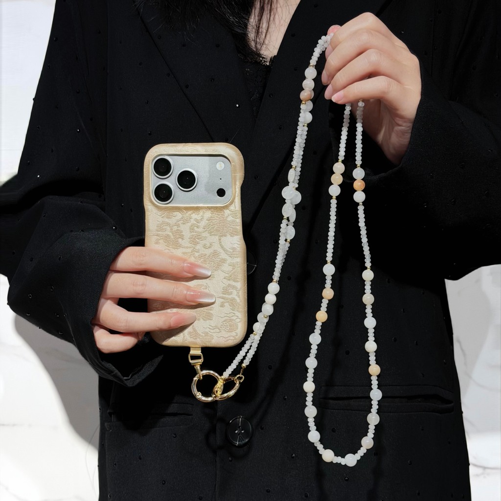 Alça longa para celular, acessórios de ornamento cruzado, luz, luxo, corrente suspensa para celular, acessórios originai