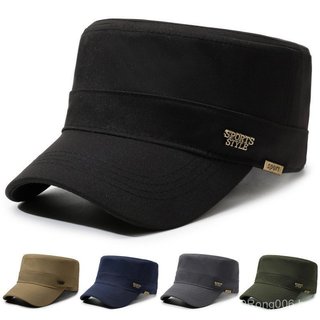 Primavera verão lazer ao ar livre All-Match boné de pico moda simples guarda-sol masculino chapéu de topo plano