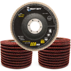 Kit 20 Disco de Desbaste 1150mm Grão 120 Curvo em Fibra Heavy Duty Flap 72 Folhas de Lixa