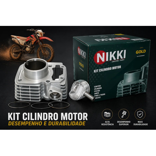 Kit Camisa Pistão Anel Honda Crf 230 Std Nikki Gold 2006 2007 2008 2009 2010 2011 2012 2013 2014 2015 2016 2017 2018 19