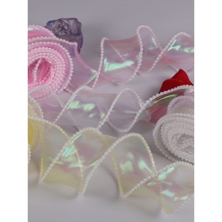 Pérola sinfonia Fishtail fio fita onda rolo pérola fita DIY decoração fita flor caixa de presente decoração do bolo