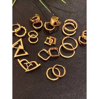 Vietnam areia versão ouro moda simples simulação ouro 24K brincos de cobre brincos exclusivos brincos hipoalergênicos nã