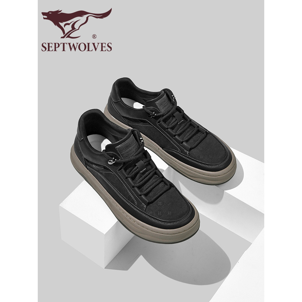 Sete lobos sapatos masculinos 2026 novo estilo verão sapatos casuais masculinos de sola grossa resistente ao desgaste es