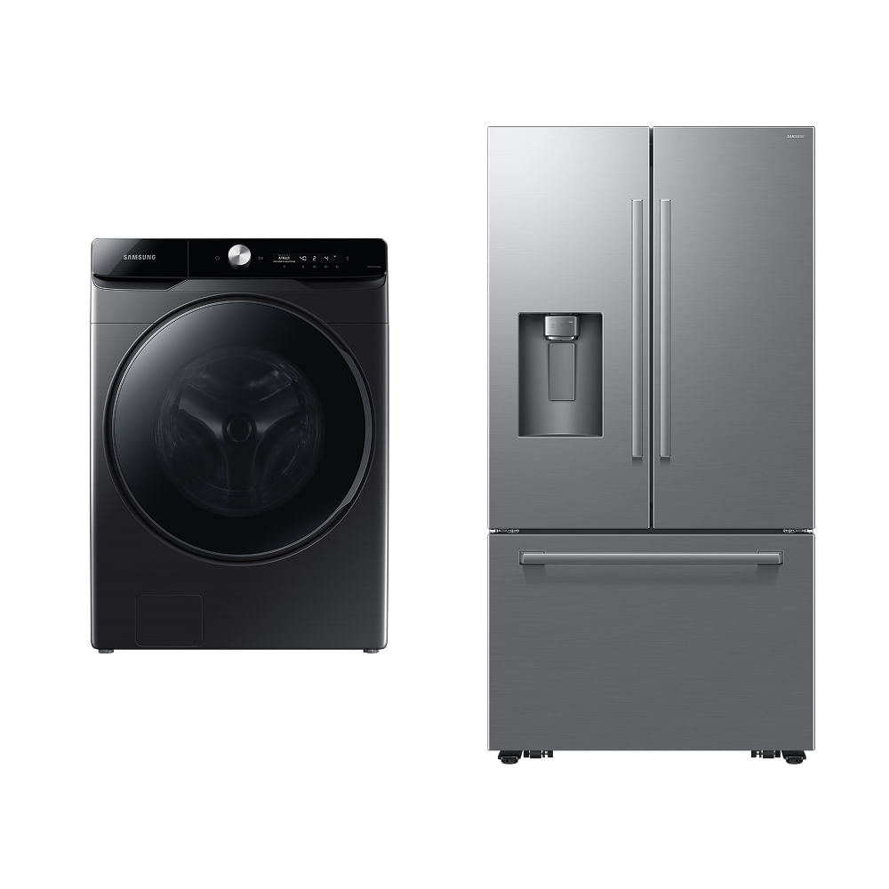 Lava e seca Samsung WD13 BLACK 220 + Geladeira Samsung French Door RF70H 664L 22