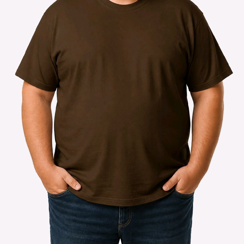 Camiseta Plus Size Masculina Oversized em Algodão Confortável Caimento Solto Ideal para Uso Diário