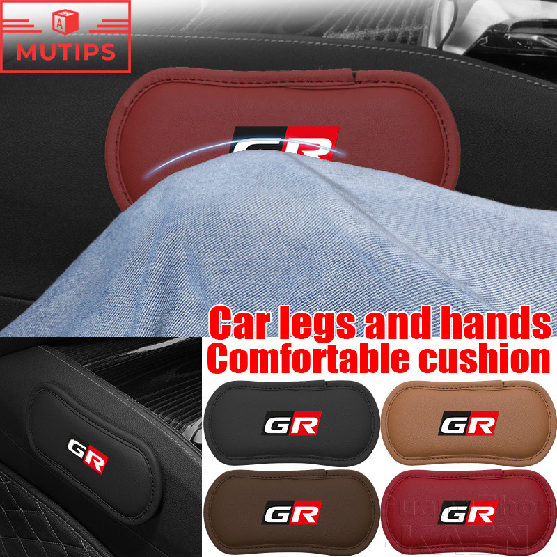Toyota GR Almofada De Perna De Carro De Couro Macio Cotovelo Travesseiro Console Central Suporte Joelho Para Corolla Cro