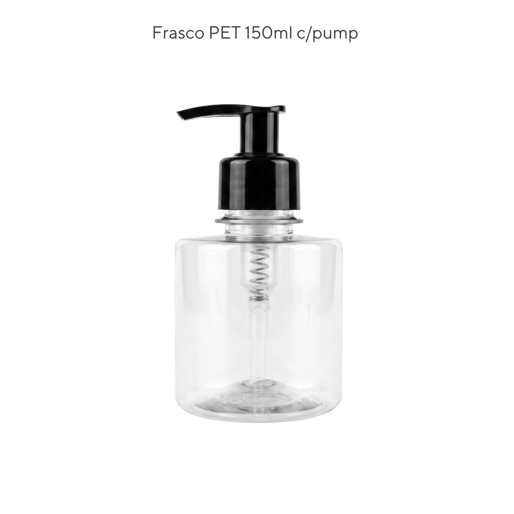 Frasco PET Mini Coliseu 150ml Transparente com Válvula Pump