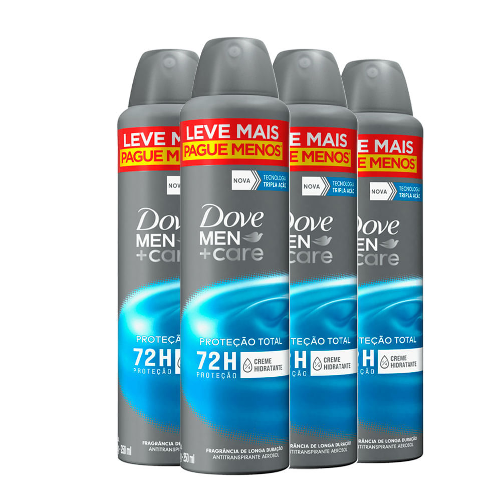 Kit Desodorante Aerosol Dove Proteção Total 250ml - 4 unidades