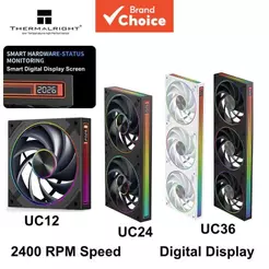 Ventilador de refrigeração para PC Thermalright TL-UC12 UC24 UC36 integrado ARGB, display digital de RPM, espelho