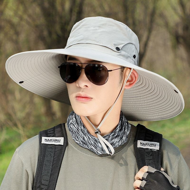 2026Chapéu aba protetor solar masculino chapéu de sol ao ar livre balde montanhismo pesca verão ultravioleta chapéu d