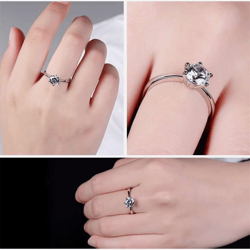 Imitação de cristal diamante não desbota coroa anel feminino anel aberto anel ajustável casal moda casal anel