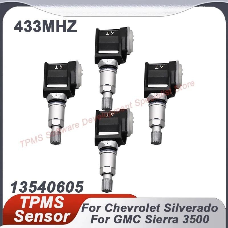 Sensor De Monitoramento De Pressão Dos Pneus , 1/4 Peças , Para GMC Sierra 3500 Chevrolet Camaro Silverado 3500 TPMS 135