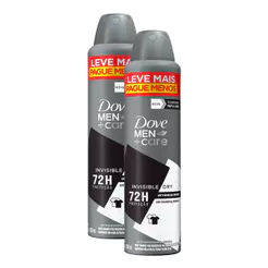 Kit 2 Desodorante Dove Men+Care Invisible Dry Aerosol Antitranspirante 72h 250ml Leve Mais Por Menos
