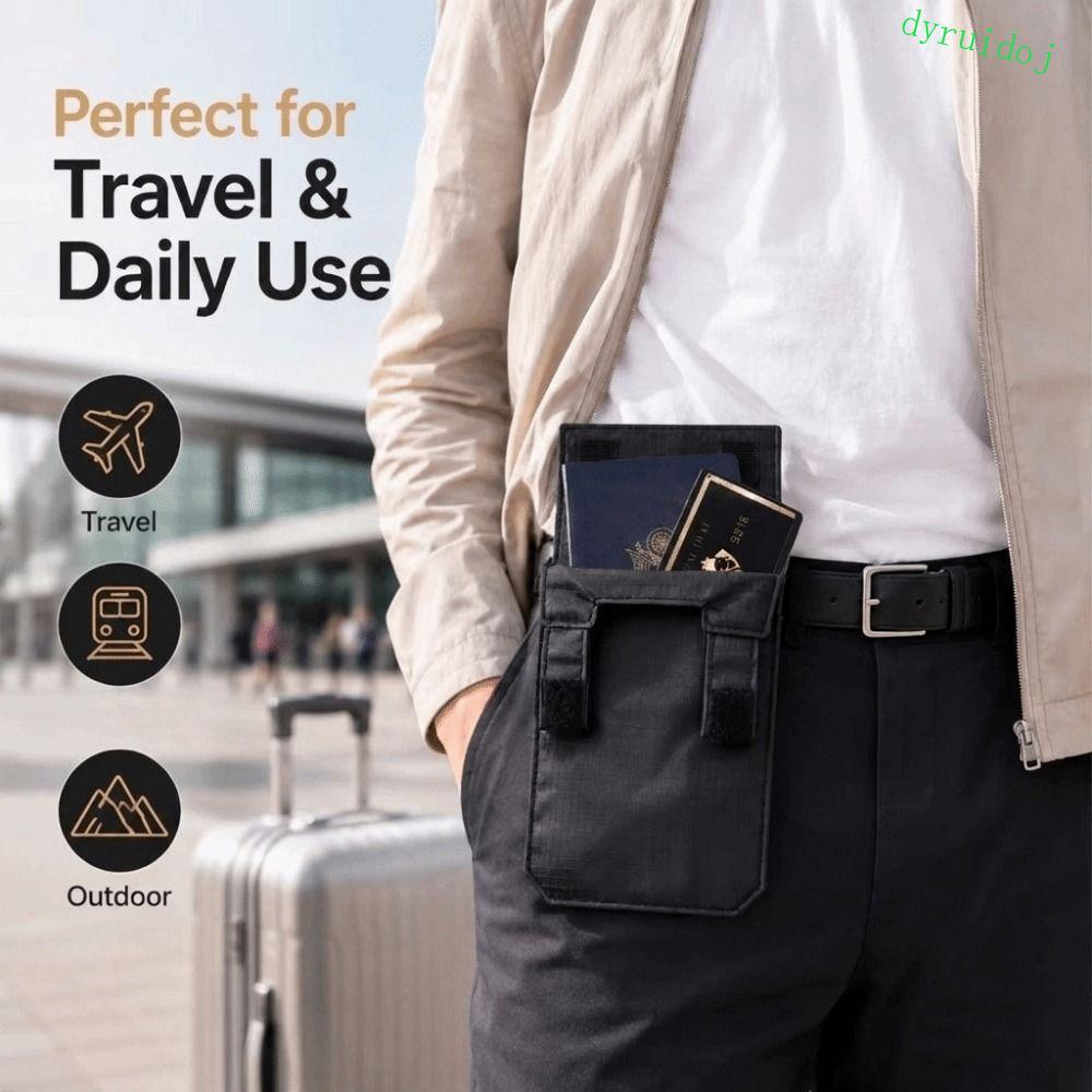 DYRUIDOJ1 Mini Bolsa Carteira , De Cinto Masculina Com Compartimento Oculto Bloqueio De RFID , De Cintura Antirroubo