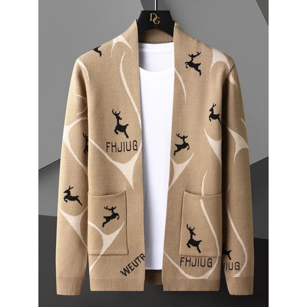 K malha Cardigan jaqueta masculina primavera outono 2026 novo estilo exterior usar camisola na moda Casual estilo fino r