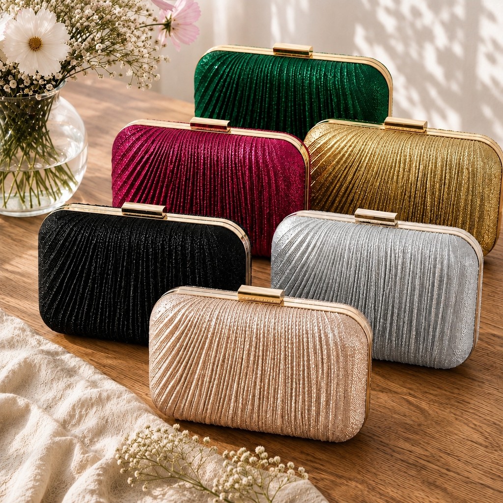 Bolsa Clutch Feminina com Brilho Festa Luxo Brilhante Carteira de Mão para Casamento Madrinha Formatura e Balada Evetos