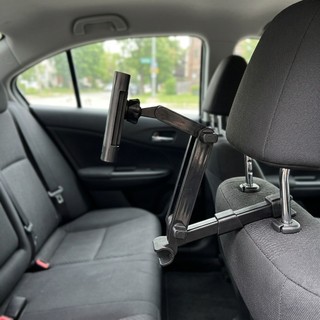Suporte Tablet Veicular e Suporte Celular Carro Banco Traseiro Regulagem 360 Graus Material ABS