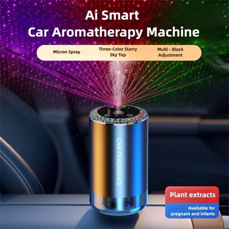 Aromaterapia Multifuncional Para Carro Starry Sky De 3 Cores-Ambientador Automático Com Spray Inteligente , Difusor De P