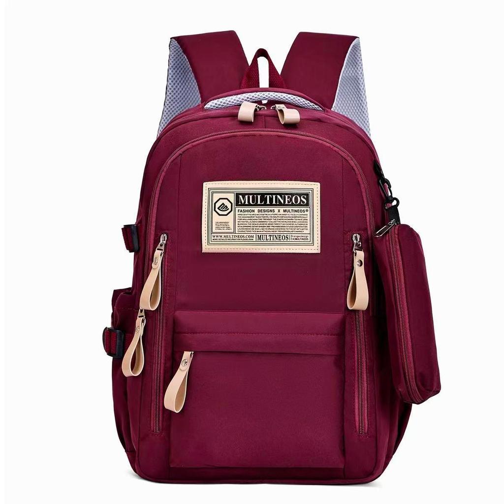 Multineos Mochila Feminina Masculino Escolar Com Estojo Passeio Coreano Grande Capacidade Impermeável