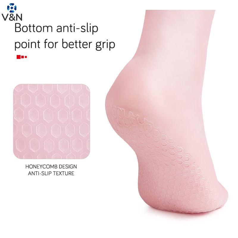 (V & N) 1 Par De Uso Doméstico Para Cuidados Com Os Pés Sos Silicone Gel Hidratante Calcanhar Protetores De Anti Craing 