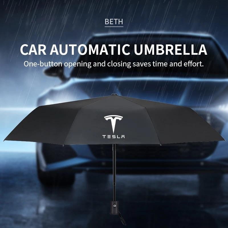 Acessórios Interiores Do Carro Guarda-Chuva Dobrável Portátil Sol Automático Para Tesla Modelo 3 Y Estilo Roadsterauto P