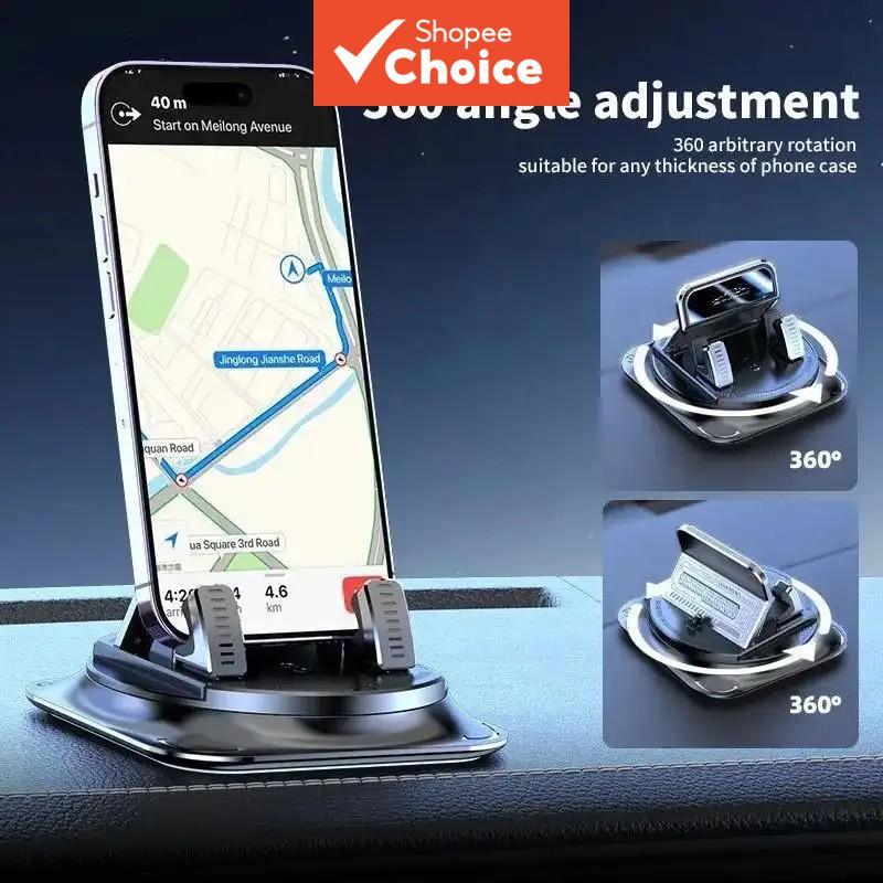 Suporte Do Telefone Carro Rotação De 360 Graus Ângulo Ajustável Ventosa Antiderrapante Para Painel Iphone