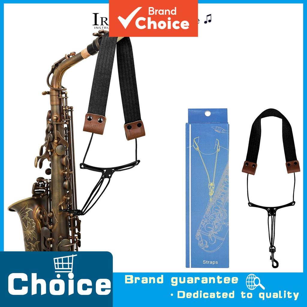 Correia De Saxofone De Couro Cordão Pescoço Cinta Proteção Fibra Instrumentos Sopro Acessório Para Alto Tenor Soprano Pr