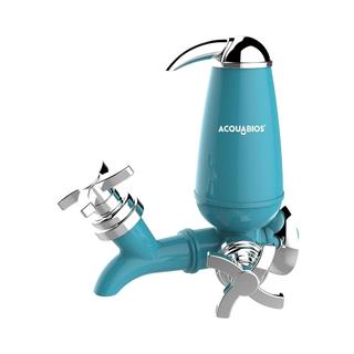 Filtro Purificador De Água Com Torneira Verde Quadriseta Fixa De Parede Para Cozinha Colors E05 Acquabios Marine