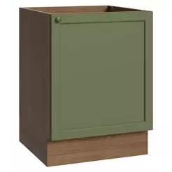 Balcão de Cozinha 60 cm 1 Porta (Sem Tampo) Rustic/Verde Vik Madesa