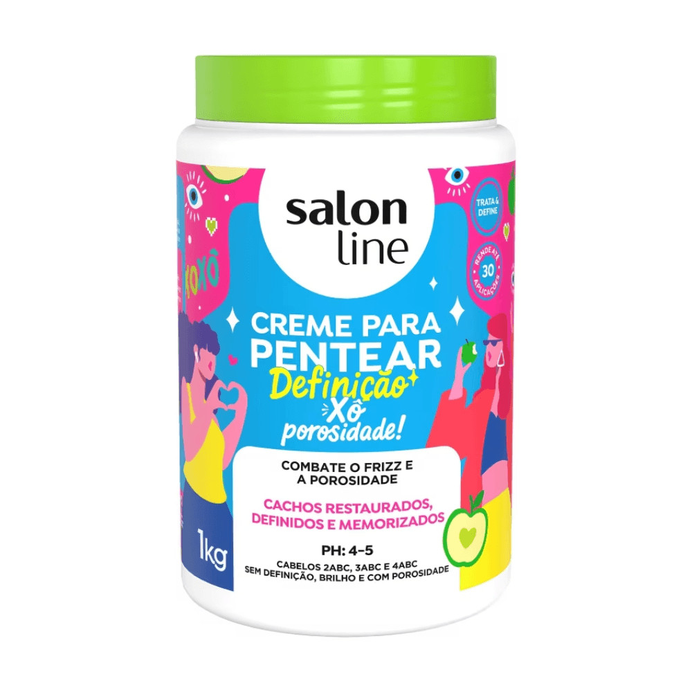 Creme para Pentear Salon Line Xô Porosidade! Definição E Selagem Máxima 1kg