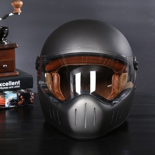 Capacete retro masculino capacete completo Harley retro bicicleta elétrica cruzeiro piloto ciclismo capacete cobertura c