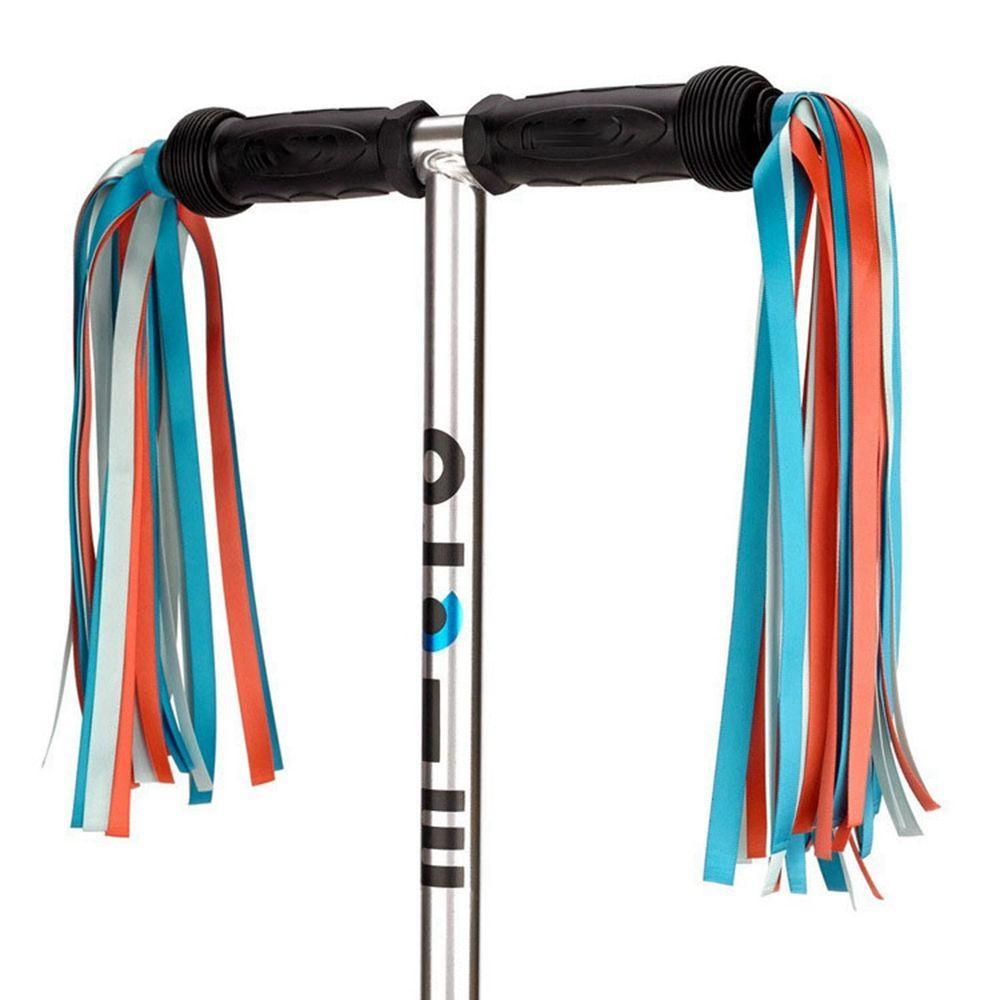 2 Pares De Borlas Brilhantes E Coloridas Para Guidão - Decoração De Bicicleta, Patinete E Triciclo Infantil