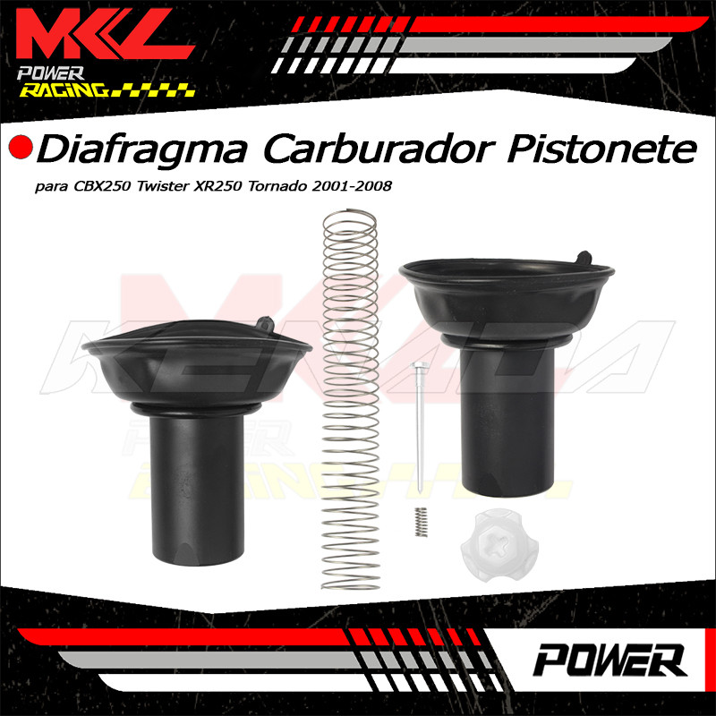Diafragma Do Pistonete Do Carburador CBX 250 Twister XR 250 Tornado 2001 A 2008 Compatível