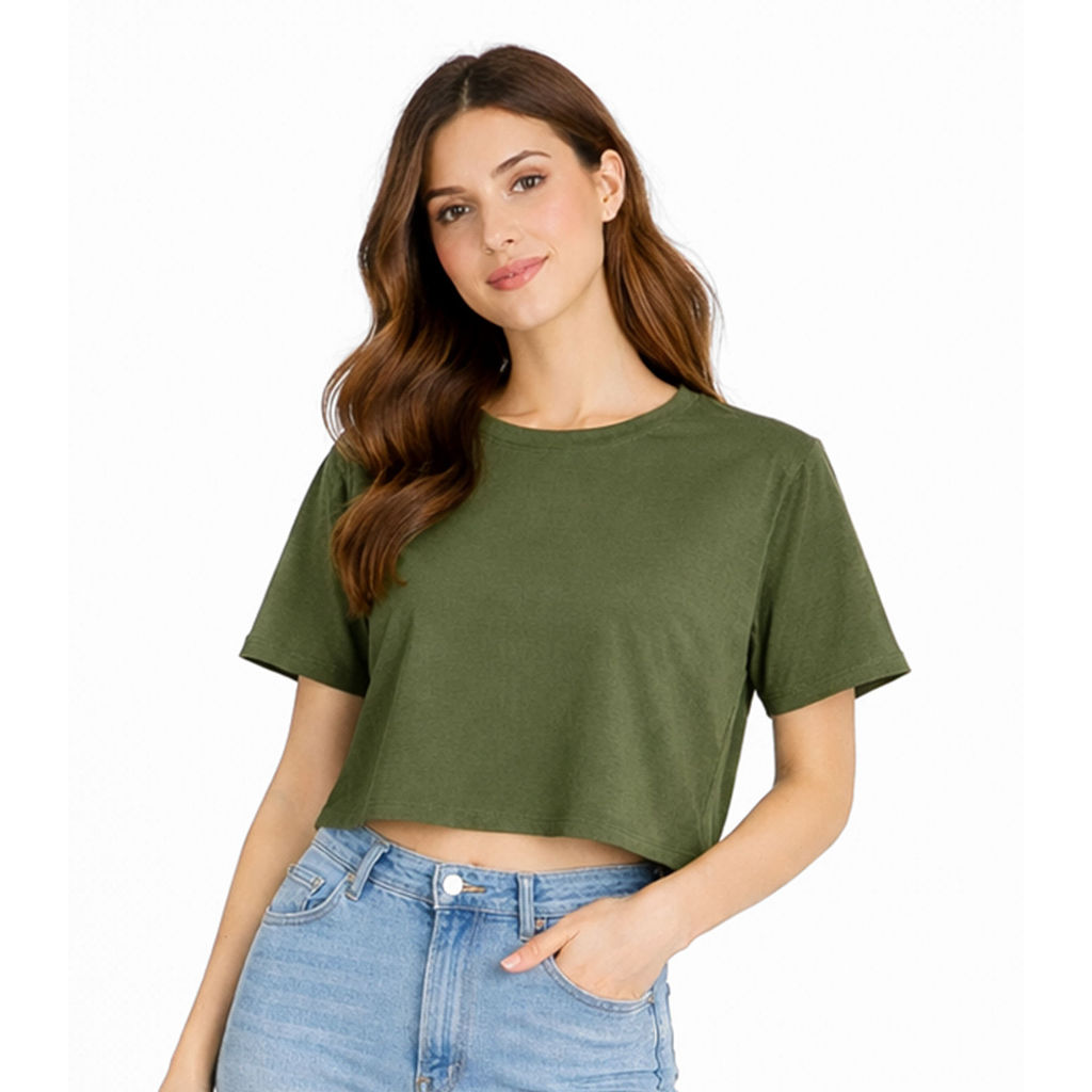 Blusa Feminina Básica Malha Suplex Infinita Cor Verde