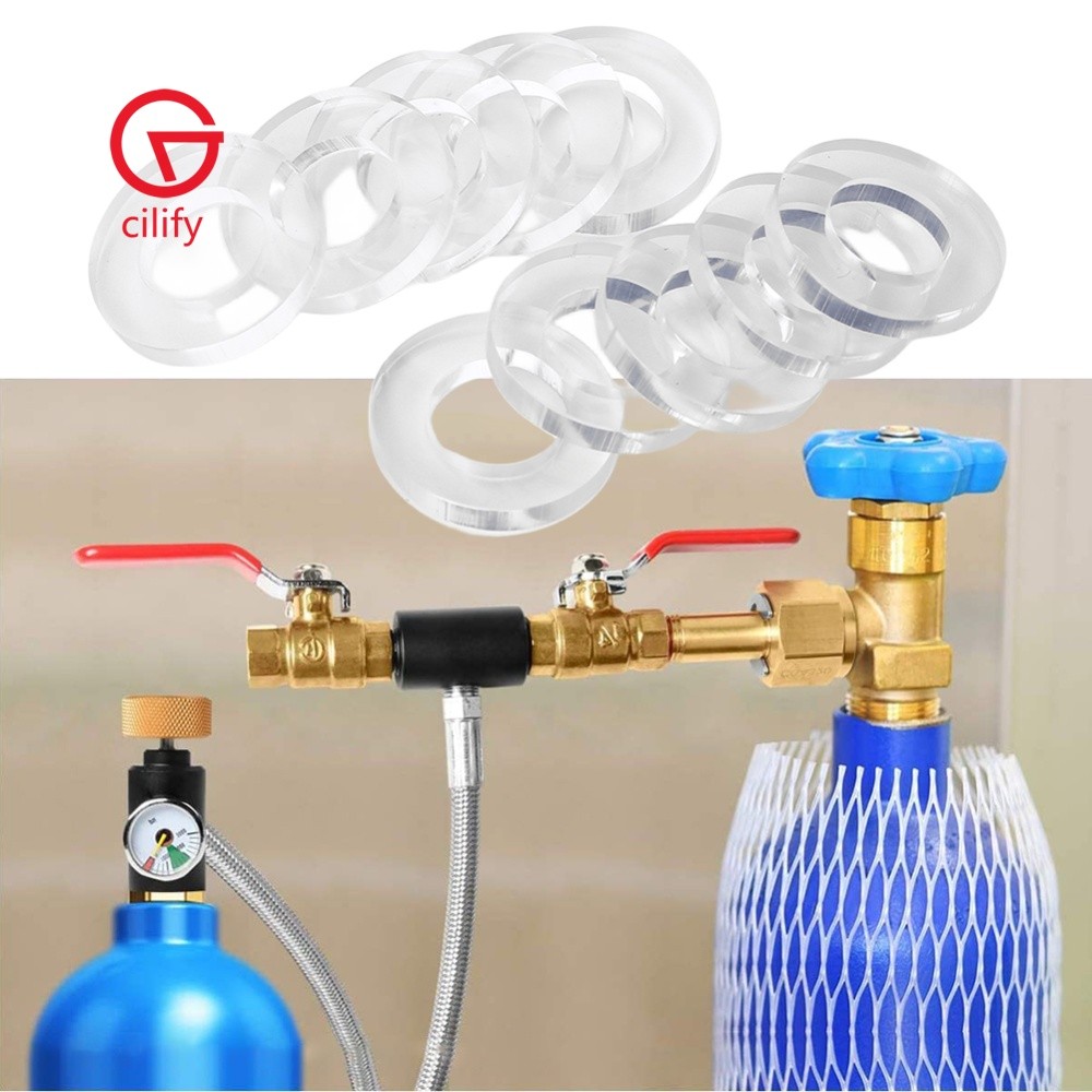 10 Pcs Anel De Vedação Substituição Juntas De Silicone CO2 Adaptador Rápido