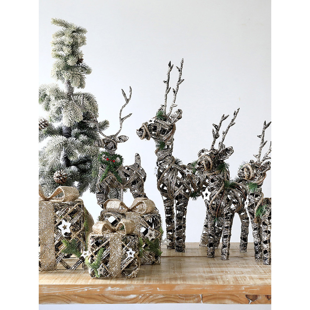 Novo estilo de natal veados decoração Elk ornamentos Shopping Hotel cena área janela árvore de natal bonito Chen cena La