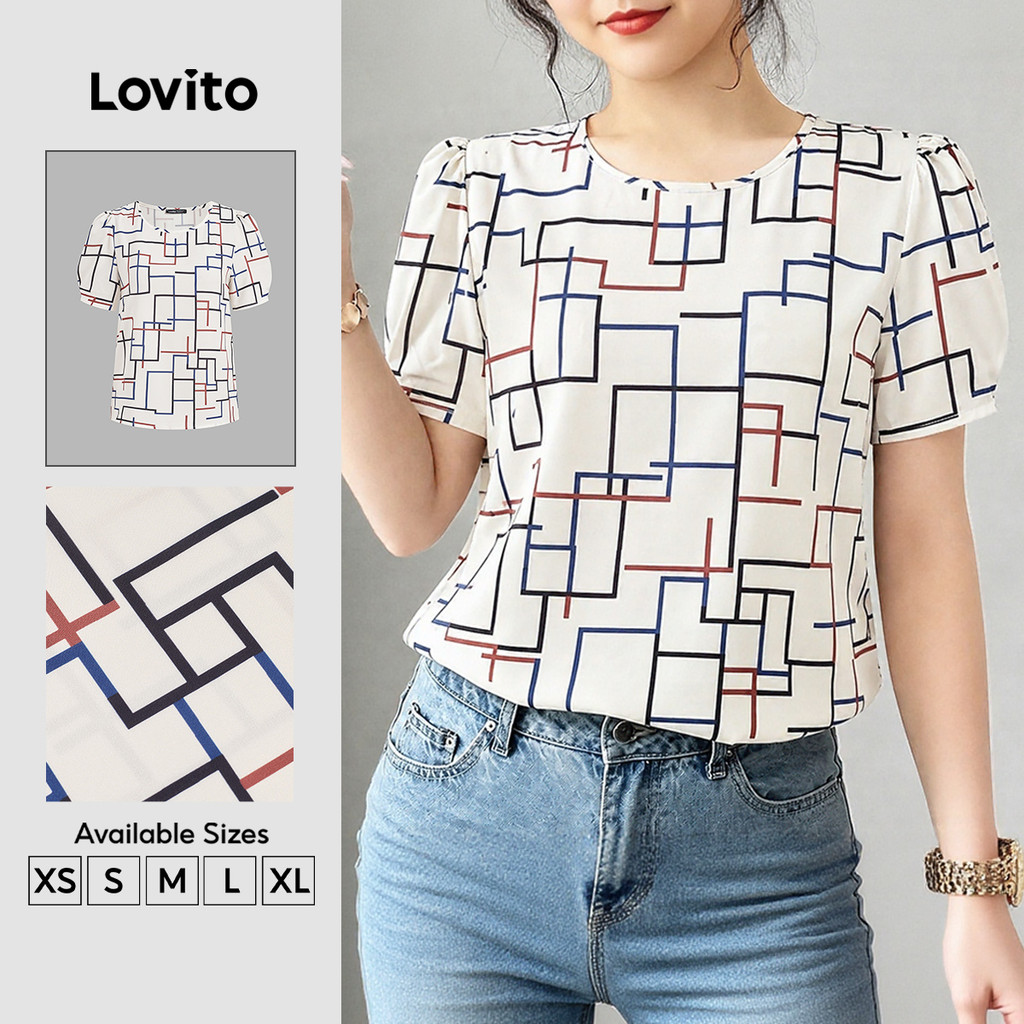 Lovito Blusa Boho Feminina Primavera/Verão BLB199P2D717