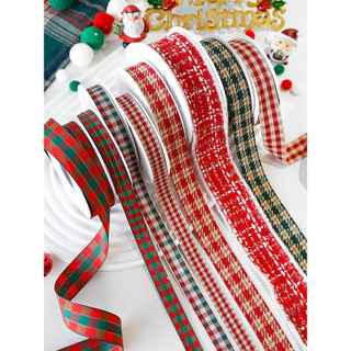 Cozimento bons produtos ano novo fita xadrez fita vermelho branco xadrez arco artesanal diy presente caixa fita
