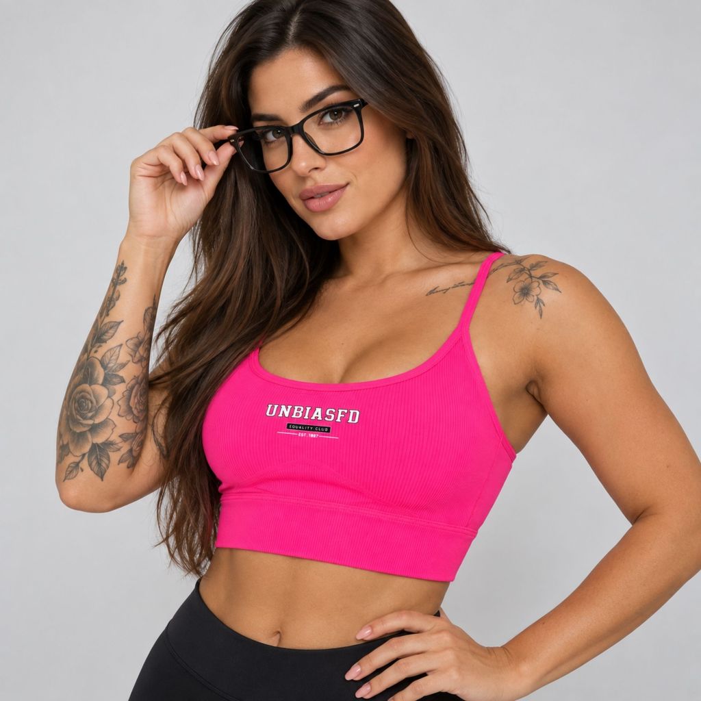 Top Feminino Canelado Alça fina Fitness Cropped Elástico e Confortável para Academia Corrida Caminhada Treino