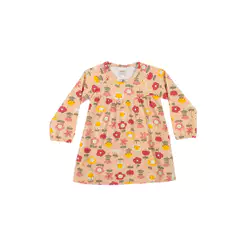 Vestido Bebê Menina Molecotton Floral Elian Bege