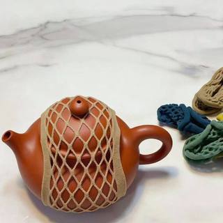 Rede de armazenamento para bule, bolso de argila roxa, cinto de proteção para bule, tigela de chá, capa protetora para v