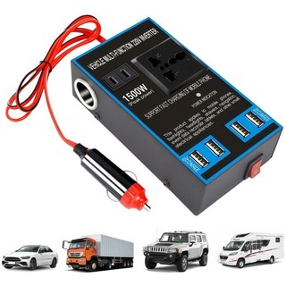 Inversor de Potência para Carro 1500W Pico DC 12V/24V para 110V/220V Conversor de Energia para Viagem