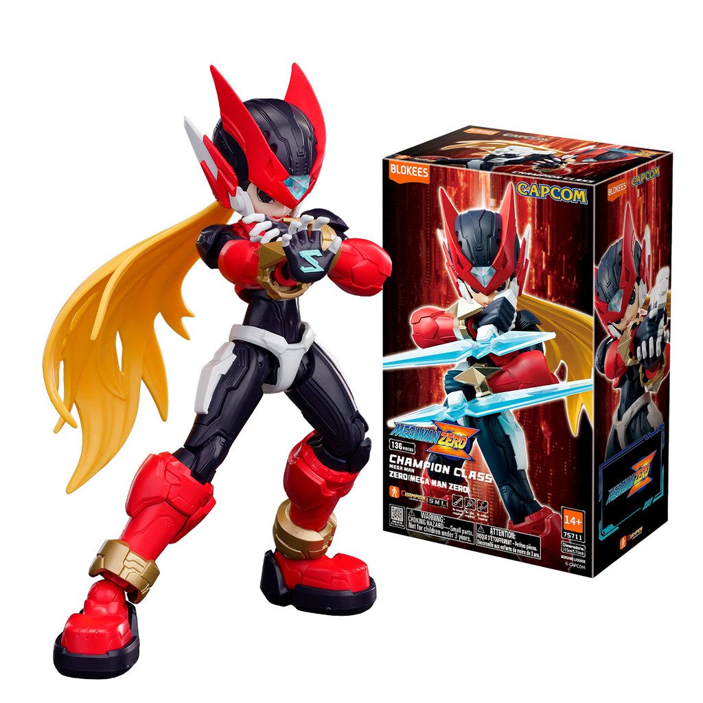 Boneco Articulado Montável Blokees Mega Man Zero Champion Class Colecionável Model Kit