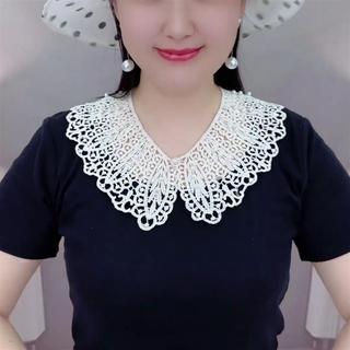 Colar falso verão estilo fino protetor solar oco pérola colar versão coreana renda xale feminino All-Match boneca colar 