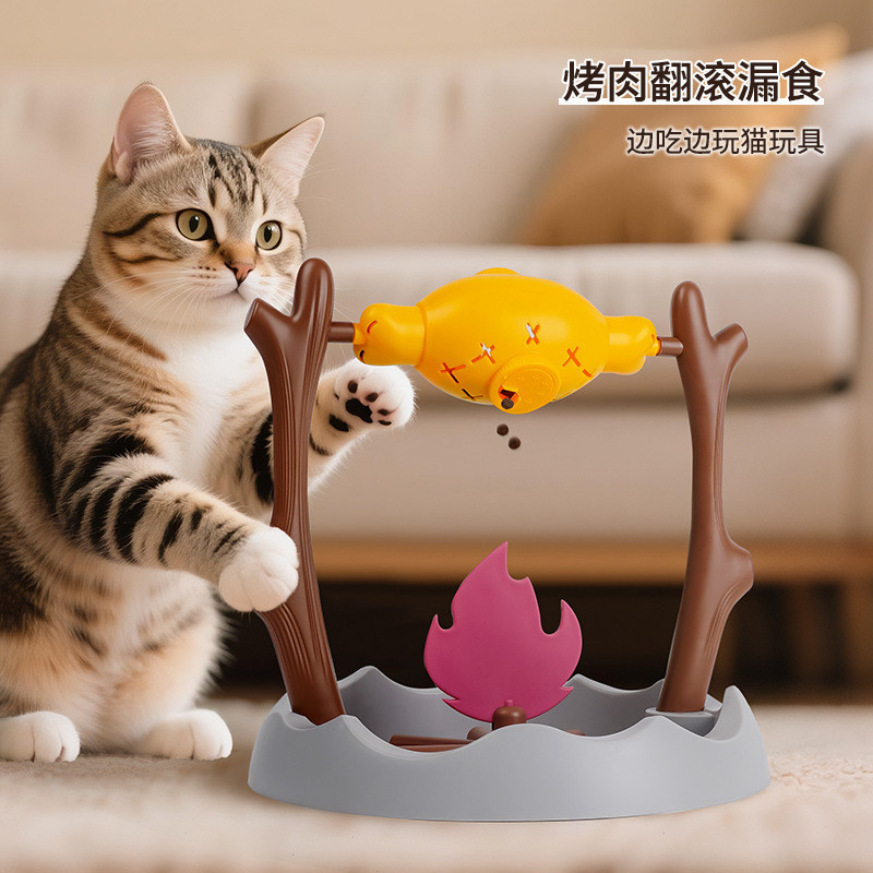 Novo estilo de brinquedos educativos para churrasco de animais de estimação, brinquedos de alimentação de desenvolviment