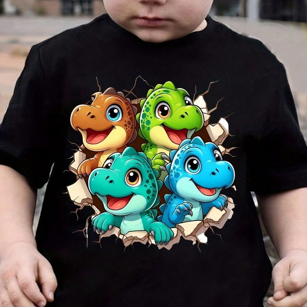 Camiseta Infantil Camisa Juvenil Blusa Kids 100% Algodão Dinossauros Presente dia das Crianças
