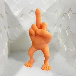 Estação independente transfronteiriça novo estilo Spoof criativo engraçado dedo médio homem modelo perna artesanato deco