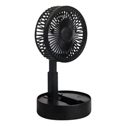 Mini Ventilador Portátil Recarregável USB com Suporte Celular 3 Velocidades